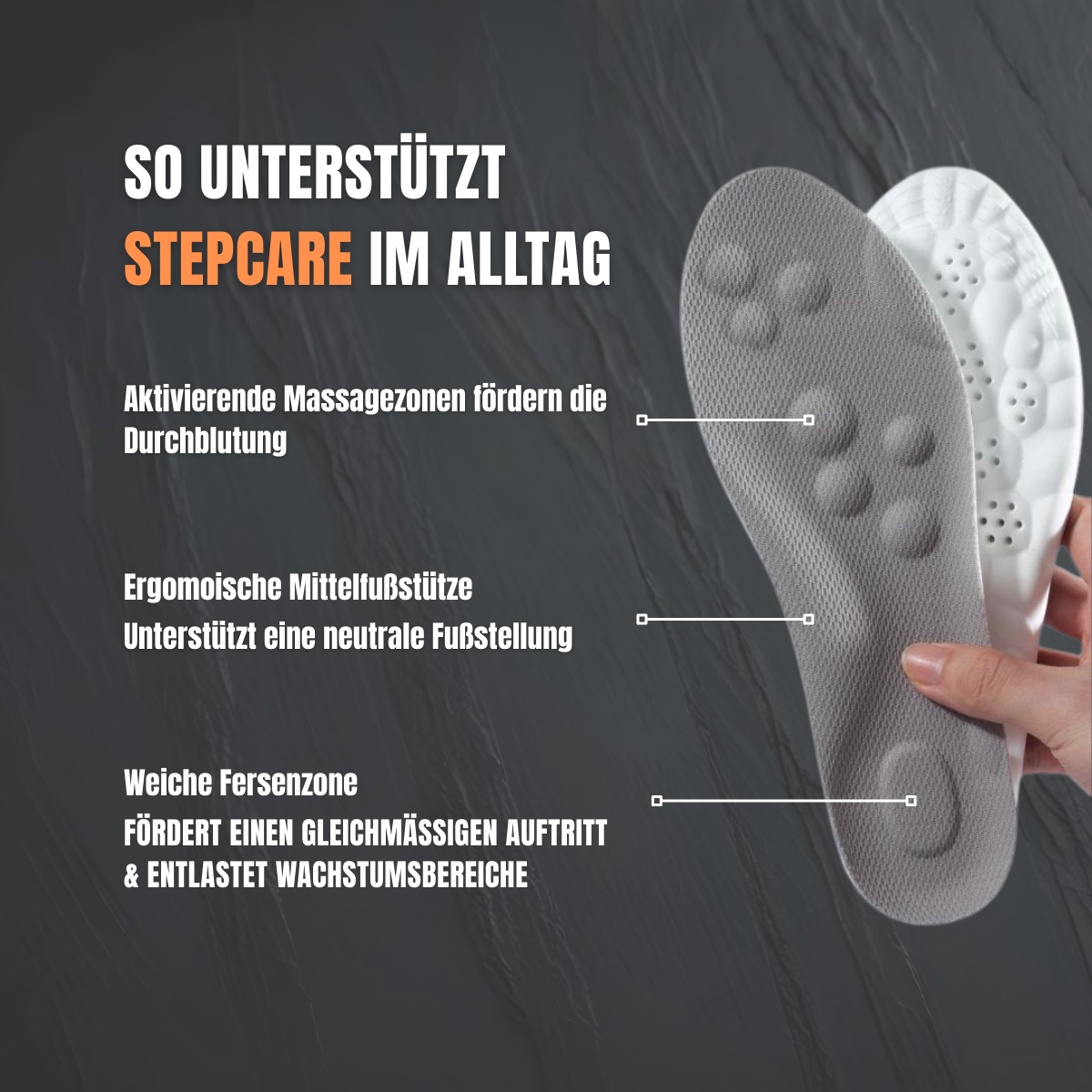 Stepcare-Einlagen - Natürlich laufen. Sicher wachsen.